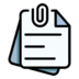 document paperclip list paper icon 219544